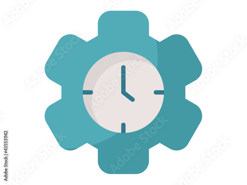 productivity efficiency working time single isolated icon with flat style