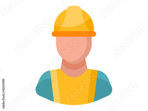 worker handyman single isolated icon with flat style
