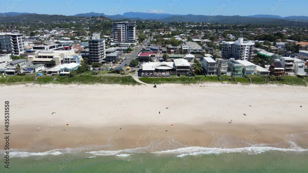 Palm Beach Surf Club Restaurant And Andy Frizzell Park At Palm Beach - Jefferson Esplanade, Gold Coast, QLD, Australia. - aerial Palm Beach Surf Club Restaurant And Andy Frizzell Park At Palm Beach - Jefferson Esplanade, Gold Coast, QLD, Australia. - aerial