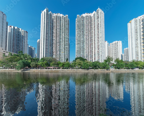 High rise residential building in Hong Kong city