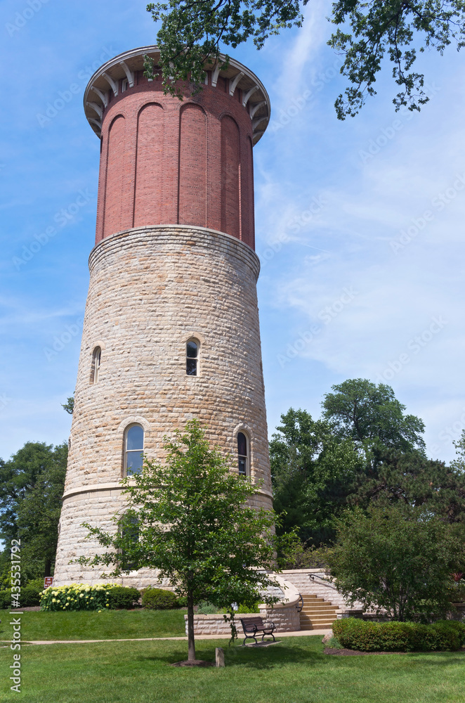 landmark water tower in western springs