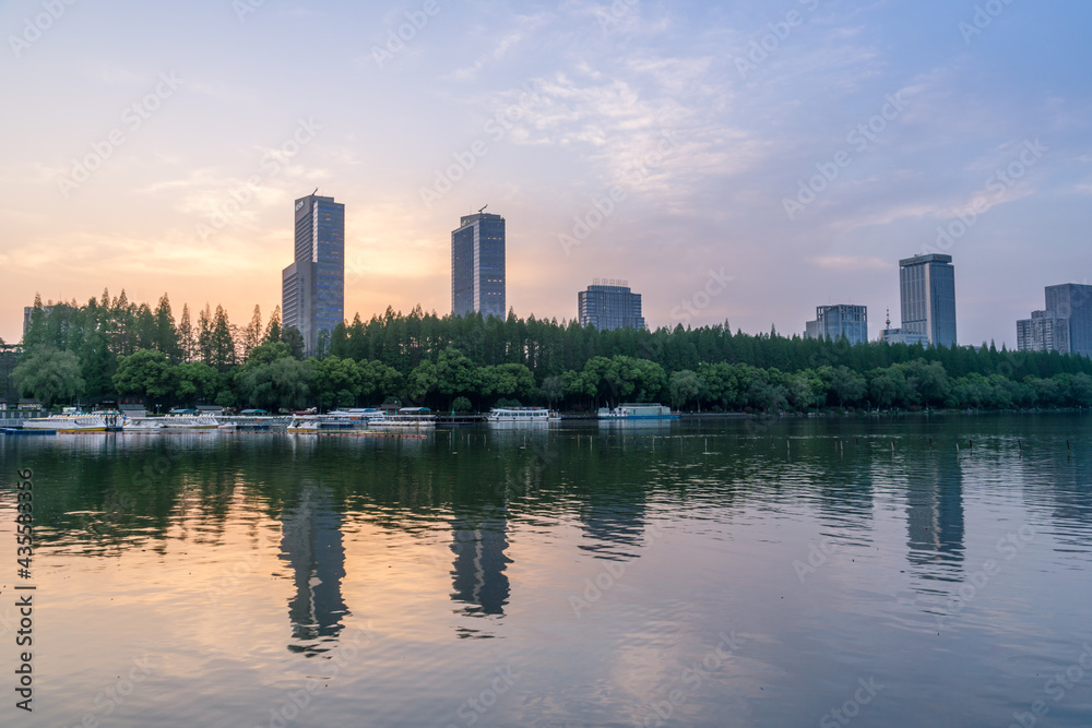 Gardening and retro architecture in Xuanwu Lake Park, Nanjing, Jiangsu, China