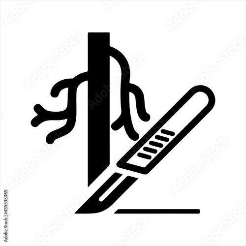 Vascular surgery icon, vector and glyph