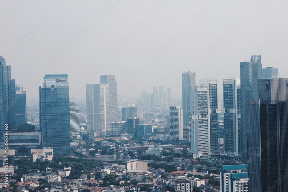 the potrait of jakarta cityscape