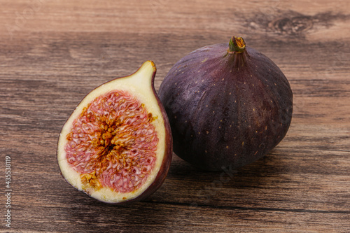 Sweet purple slice of fig