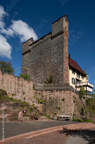 historic castle red sandstone in black forest village