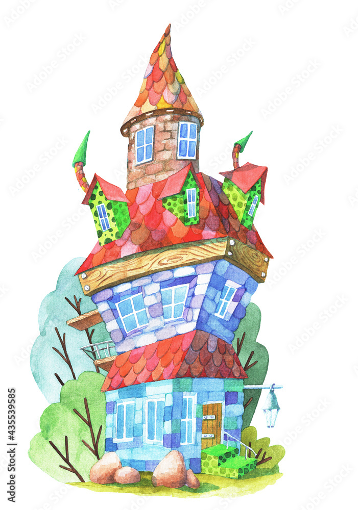 Fairytale house, watercolor (1.1)