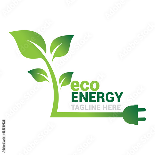 eco energy logo icon vector template.
