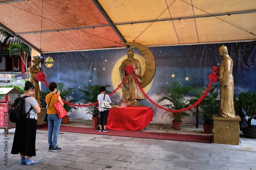 Photography People praying at Wong Tai Sin Temple, Wong Tai Sin Temple is a well known shrine and tourist attraction in Hong Kong