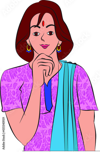 The face of today's young Indian woman Punjabi suit.