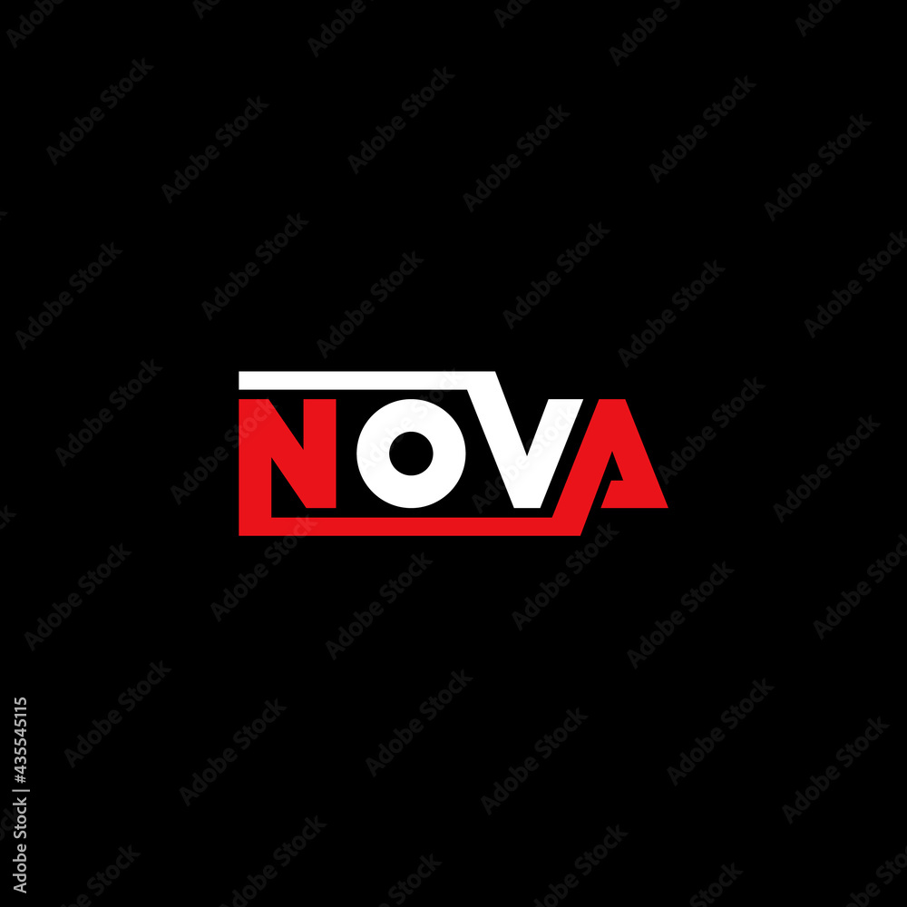 Nova lettering, business logo design.
