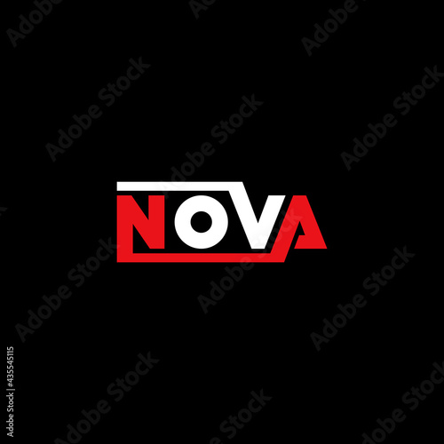Nova lettering, business logo design. photo
