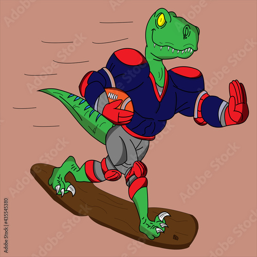 american football dinosaur