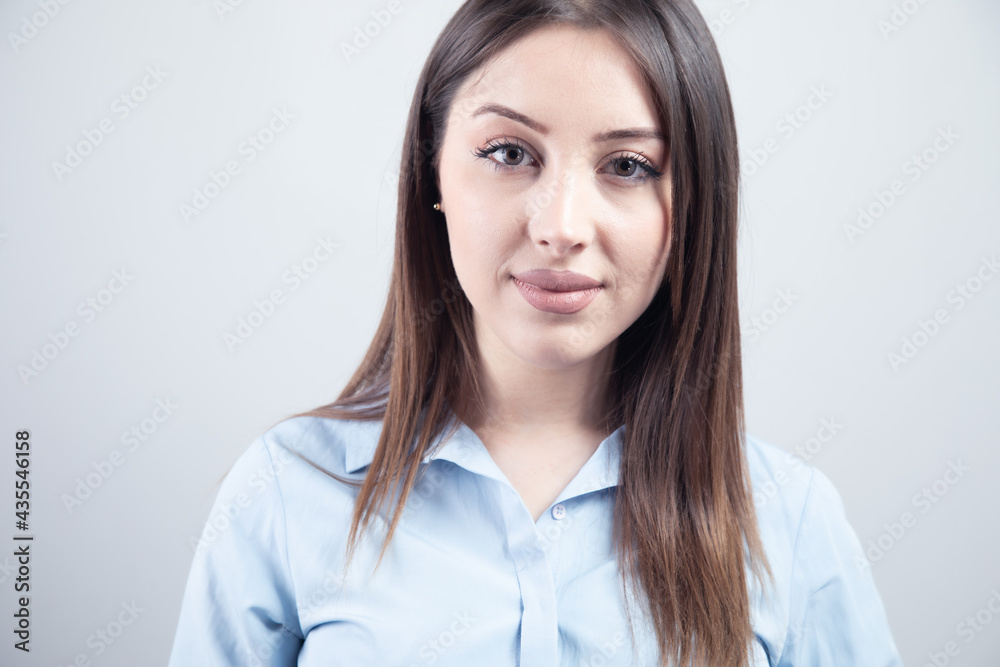 Face portrait of smiling woman Face portrait of smiling woman