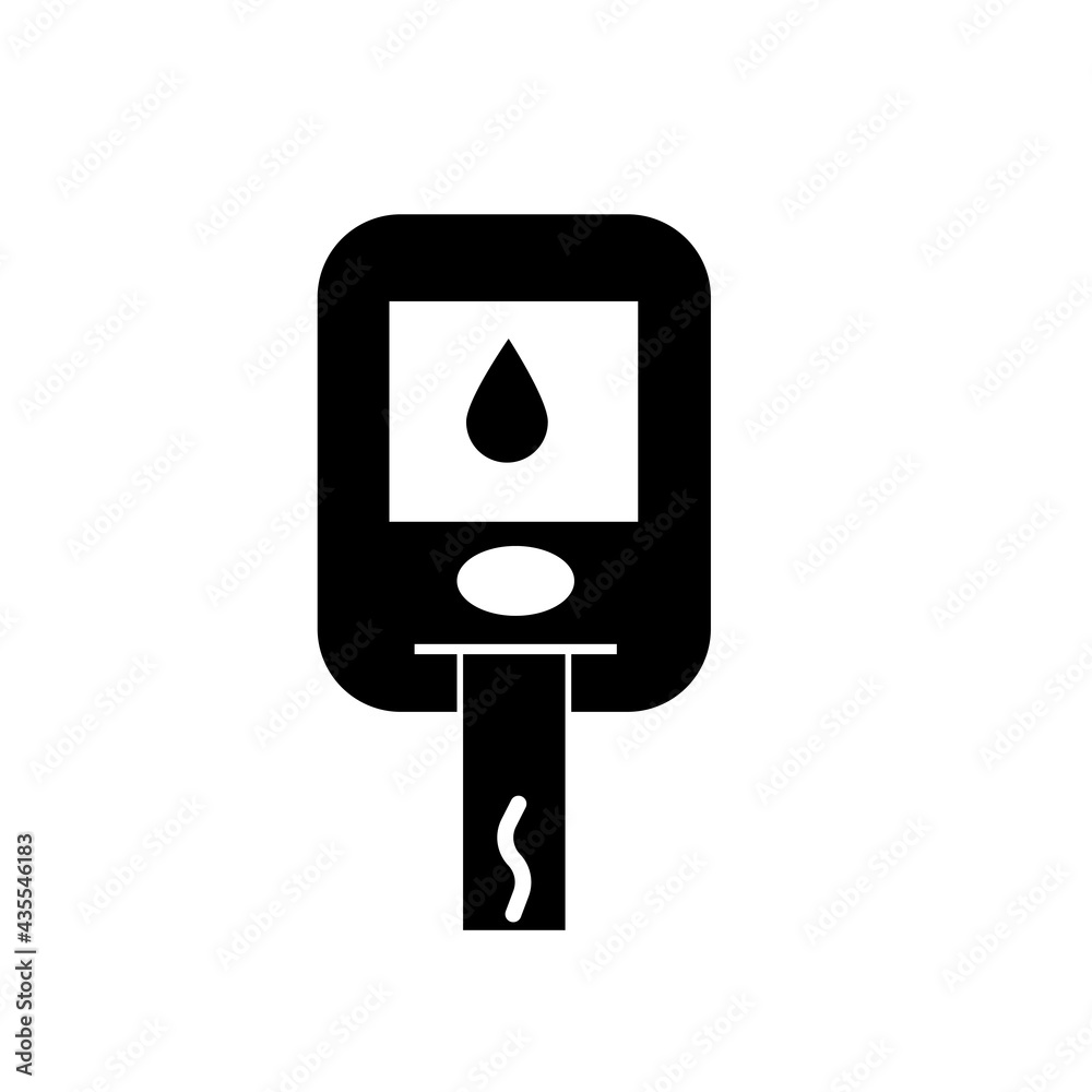 Isolated Glucometer Icon Symbol On Clean Background Isolated Glucometer Icon Symbol On Clean Background