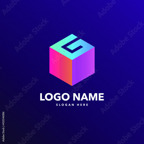 g letter modern logo design