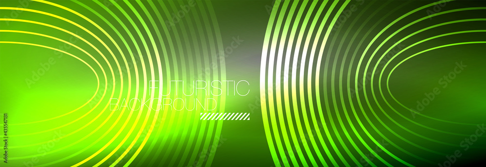 Dark abstract background with glowing neon circles. Trendy layout template for business or technology presentation, internet poster or web brochure cover, wallpaper Dark abstract background with glowing neon circles. Trendy layout template for business or technology presentation, internet poster or web brochure cover, wallpaper