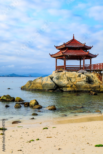 Beautiful seaside scenery in Sanya,Hainan,China. photo