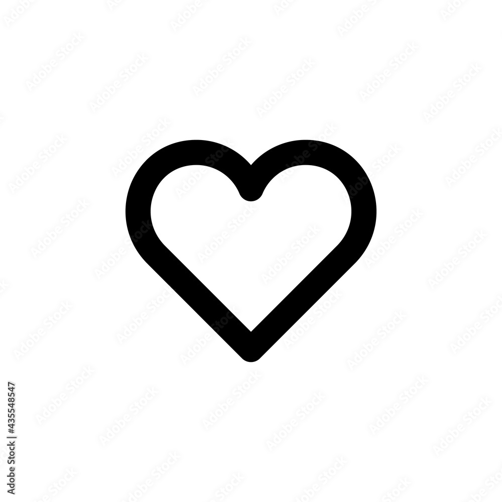Heart shape, line web or mobile interface vector icon. Isolated on white background. Sign for your web site design, logo, app, UI. Heart shape, line web or mobile interface vector icon. Isolated on white background. Sign for your web site design, logo, app, UI.