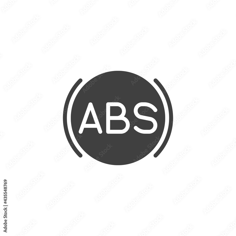 Abs dashboard indicator vector icon Abs dashboard indicator vector icon
