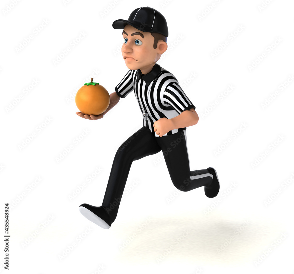 Fun 3D Illustration of an american Referee Fun 3D Illustration of an american Referee