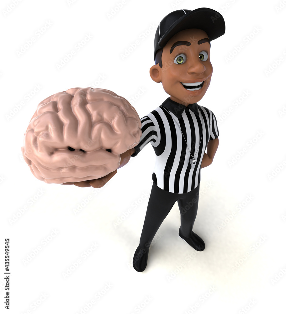 Fun 3D Illustration of an american Referee Fun 3D Illustration of an american Referee