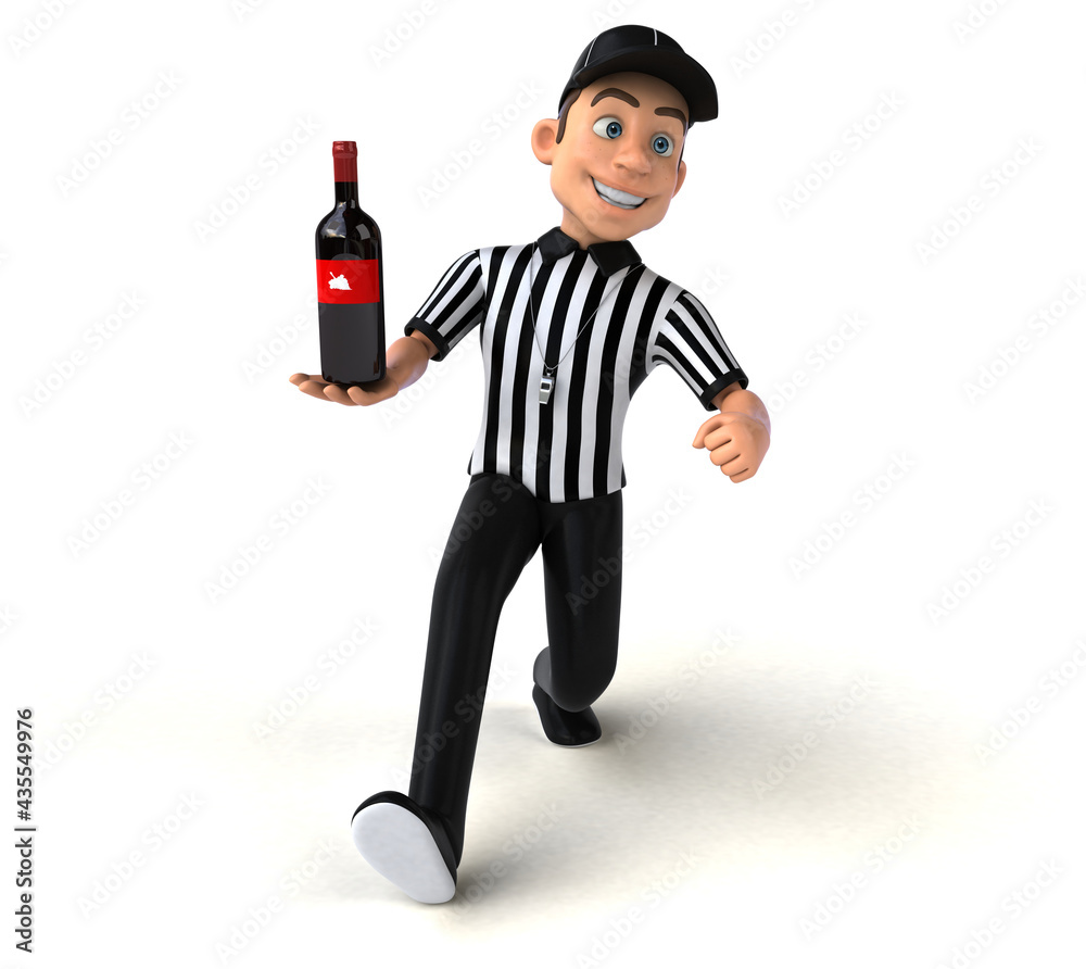 Fun 3D Illustration of an american Referee Fun 3D Illustration of an american Referee