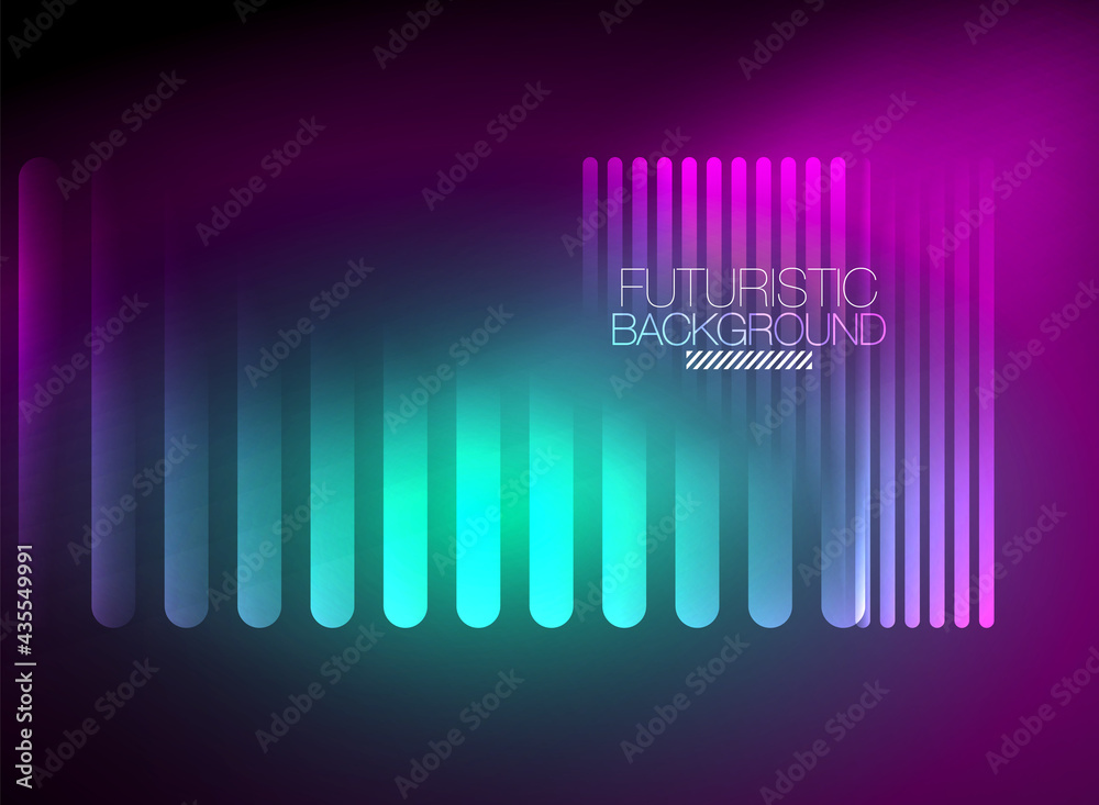 Bright neon color techno abstract background, shiny glowing neon lines in the dark background Bright neon color techno abstract background, shiny glowing neon lines in the dark background