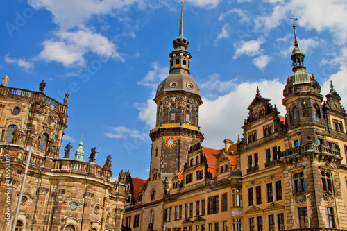 beautiful scene in Dresden city, Germany in summer vacation