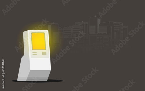 ATM machine - vector illustration flat style