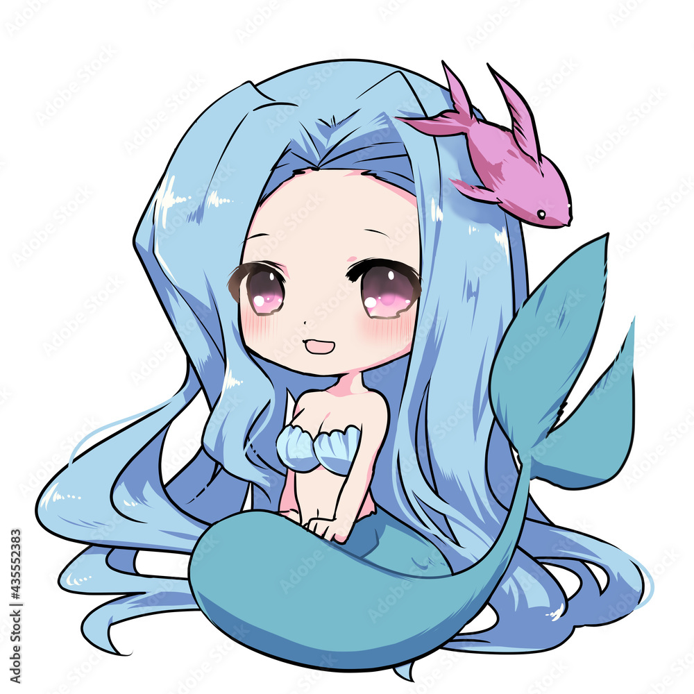 イラスト素材 十二星座のうお座の女の子stock Illustration Adobe Stock