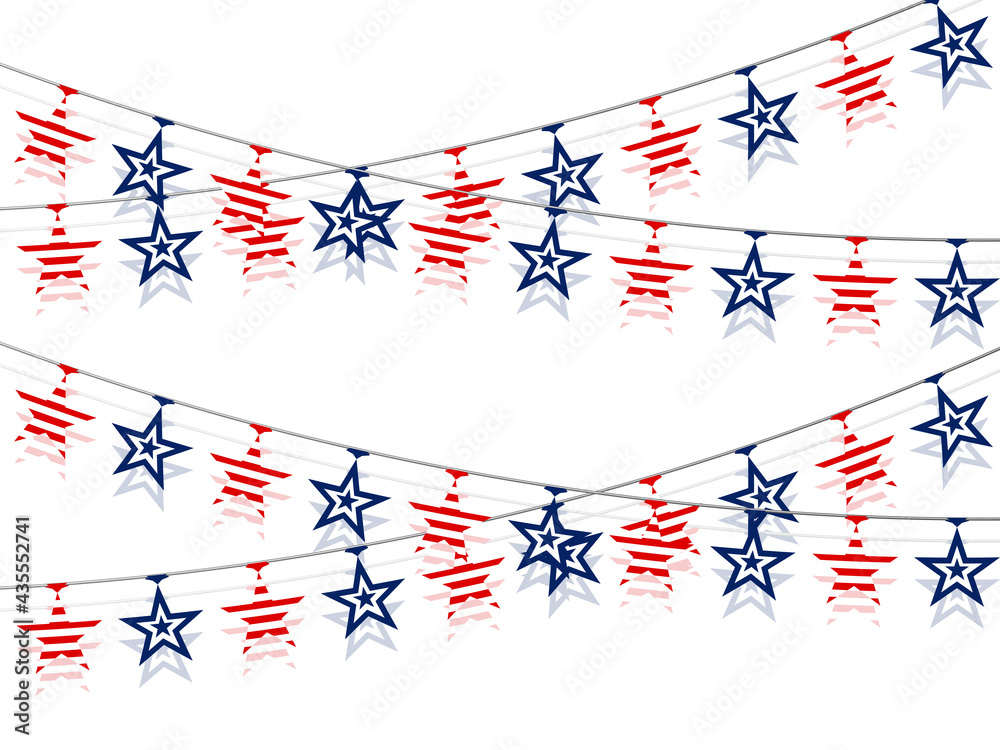 Obraz premium Happy 4th Of July American Independence Day. Festive vector illustration EPS 10. 
