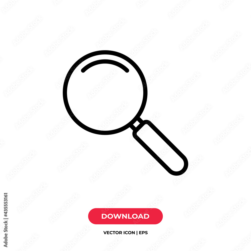 Loupe icon vector. Magnifier sign Loupe icon vector. Magnifier sign