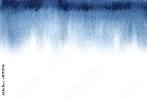 Gradient with Blue, indigo color. Abstract watercolor wash painting. Space for your wallpaper, text, cards, web.