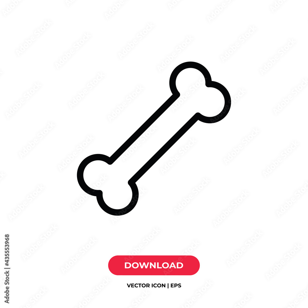 Bone icon vector. Bone sign Bone icon vector. Bone sign