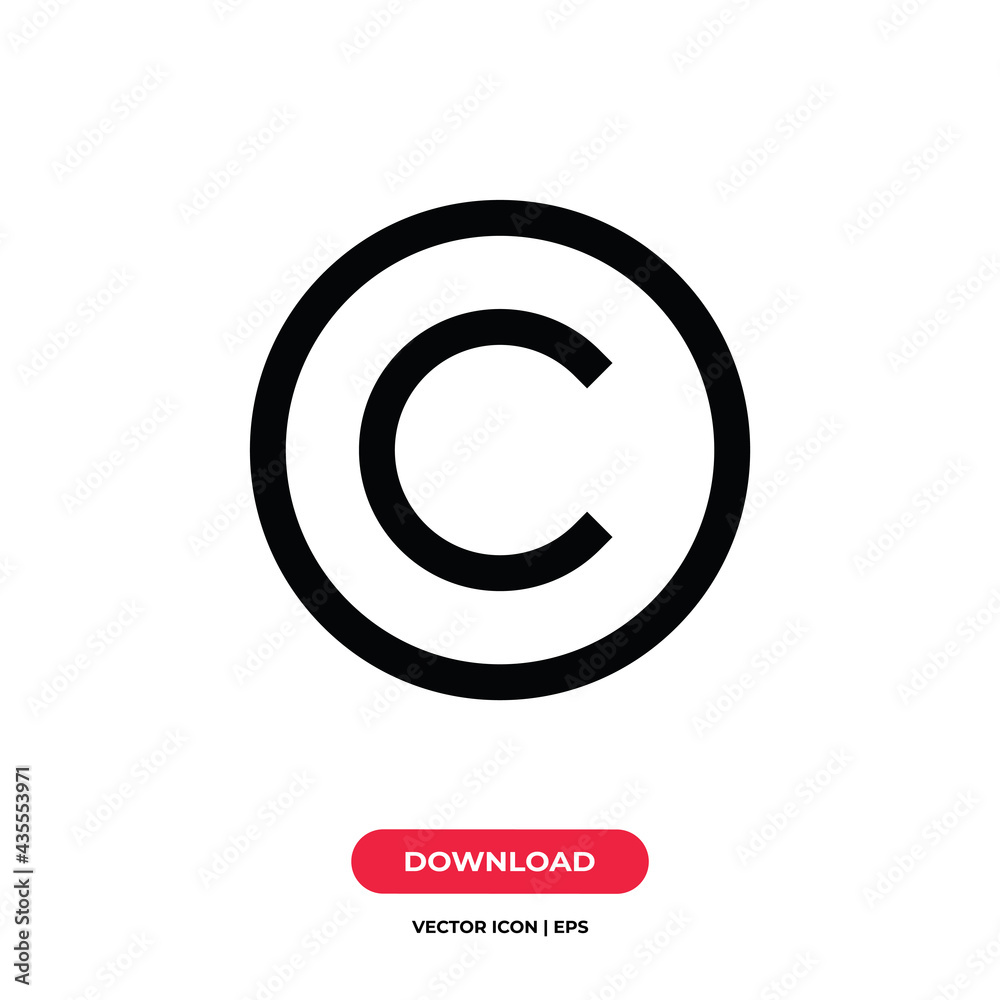 Copyright icon vector. Copyright sign Copyright icon vector. Copyright sign