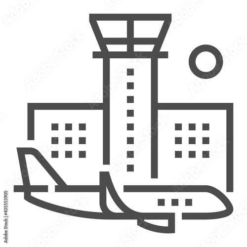 Aerospace, square line vector icon.
