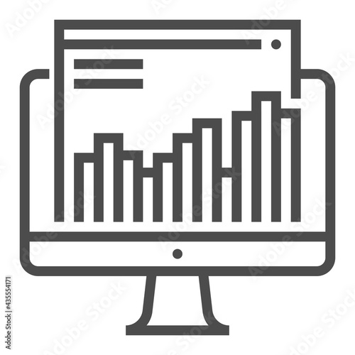 Information tech industry, square line vector icon.