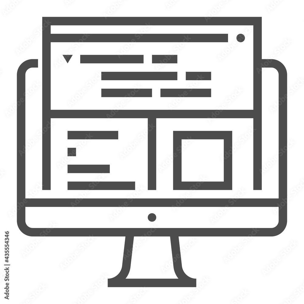 Software development industry, square line vector icon. Software development industry, square line vector icon.