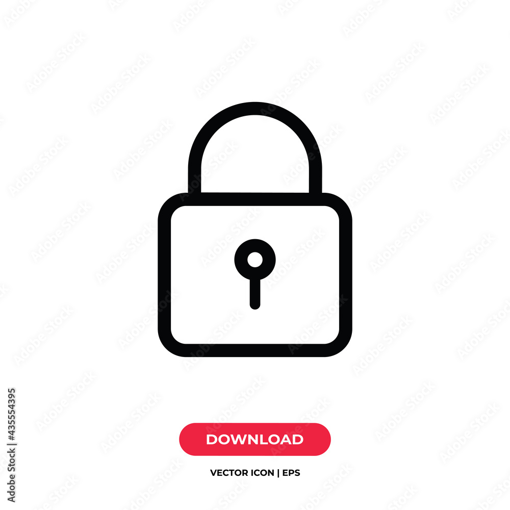 Padlock icon vector. Lock sign Padlock icon vector. Lock sign