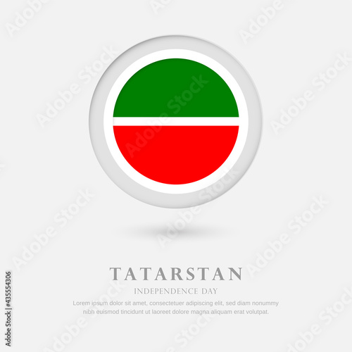 Abstract happy independence day of Tatarstan country with country flag in circle greeting background Free Download Abstract happy independence day of Tatarstan country with country flag in circle greeting background - GFXLoad