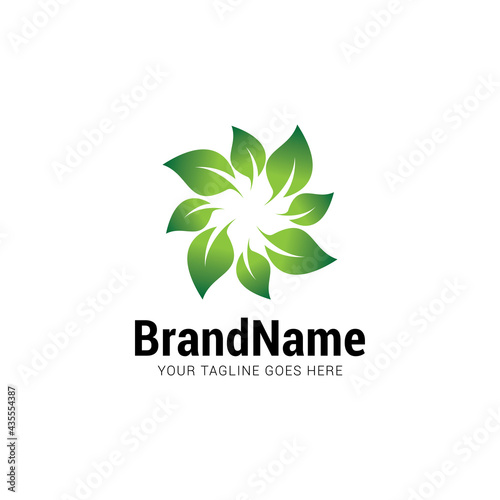 Leaf logo icon vector template.