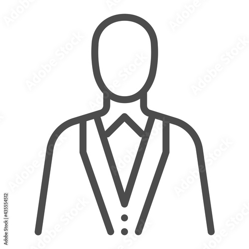 Attorney square line vector icon.
