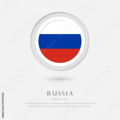 Abstract happy Russia day with country flag in circle greeting background Free Download Abstract happy Russia day with country flag in circle greeting background - GFXLoad