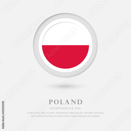 Abstract happy independence day of Poland country with country flag in circle greeting background Free Download Abstract happy independence day of Poland country with country flag in circle greeting background - GFXLoad