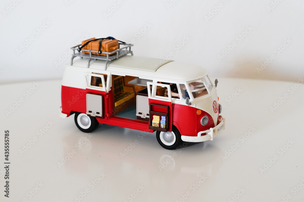 vw bus in playmobil toy vintage volkswagen campervan from germany Stock  Photo | Adobe Stock
