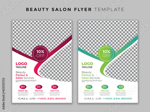 Salon Flyer & Beauty Flyer Template for Beauty Parlour Salon Services