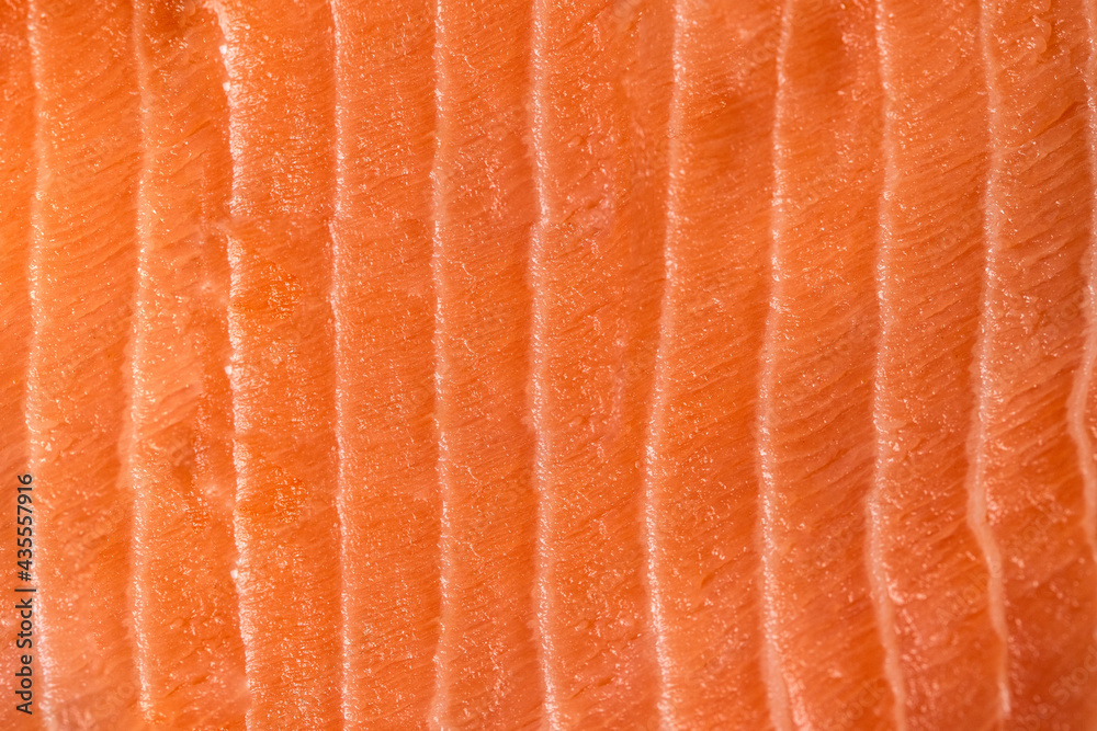 Close up of raw salmon fillet. Fish Texture.