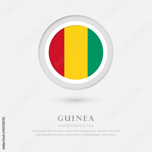 Abstract happy independence day of Guinea country with country flag in circle greeting background Free Download Abstract happy independence day of Guinea country with country flag in circle greeting background - GFXLoad