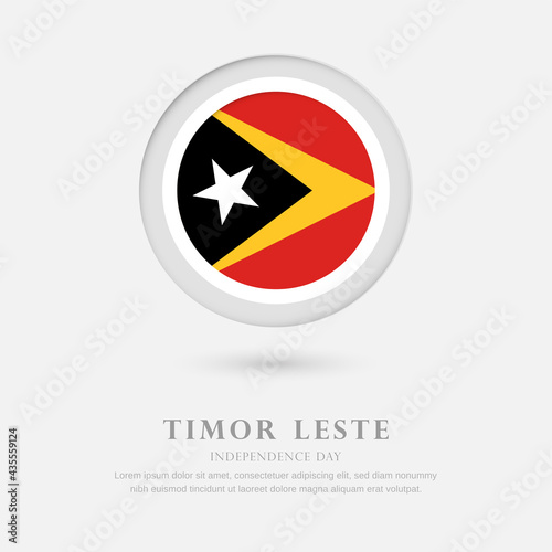 Free Download Abstract happy independence day of Timor Leste country with country flag in circle greeting background - GFXLoad